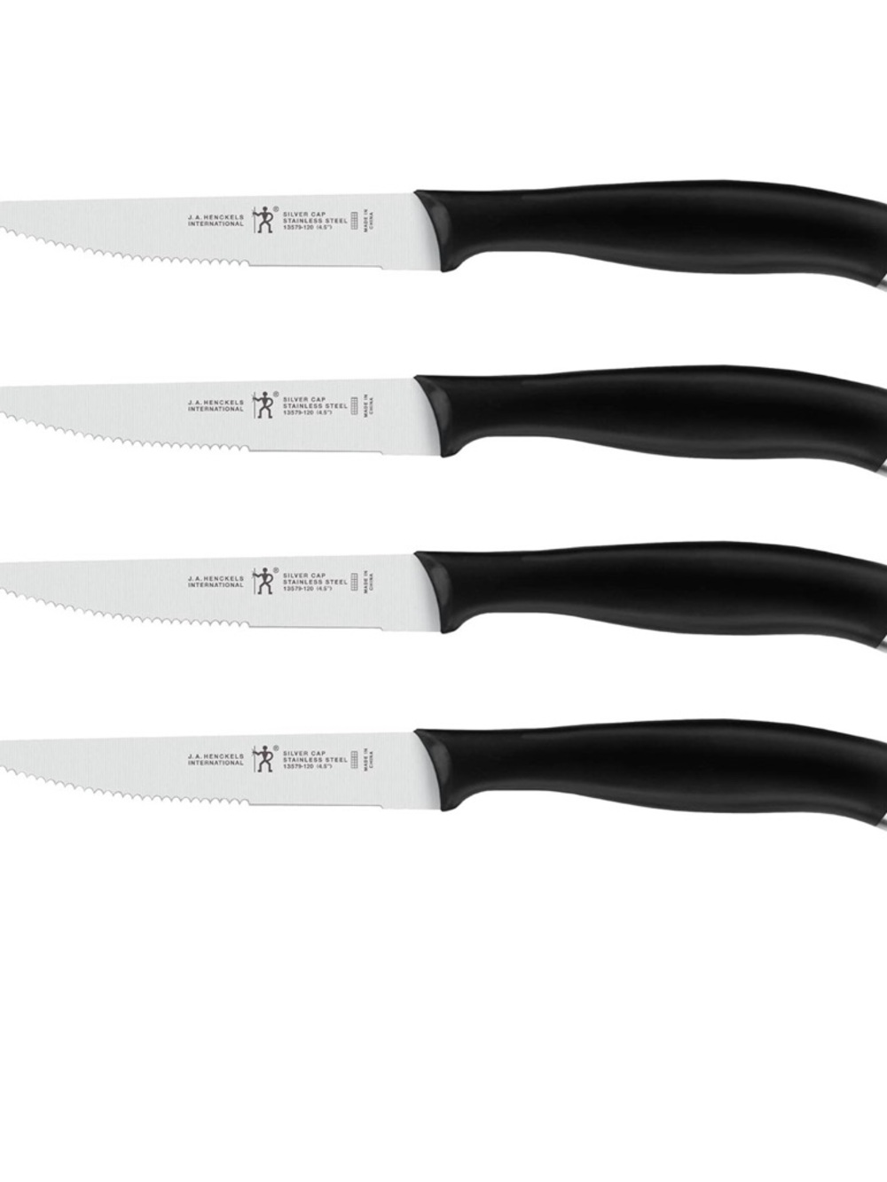 J.A. Henckels Steak Knife Set - Black Handles